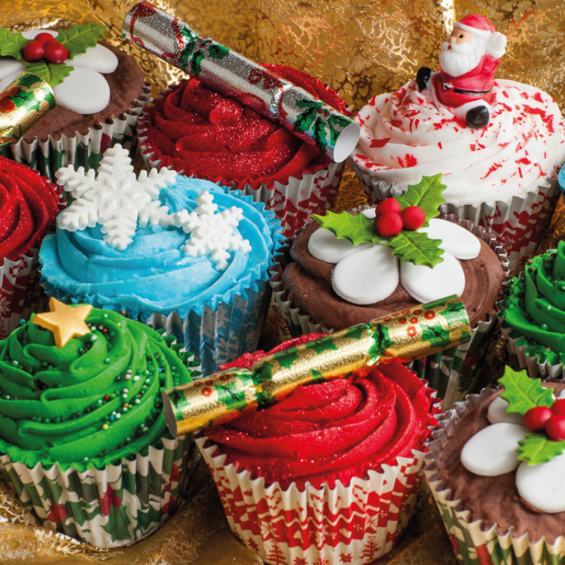 Jolly Christmas Cupcakes