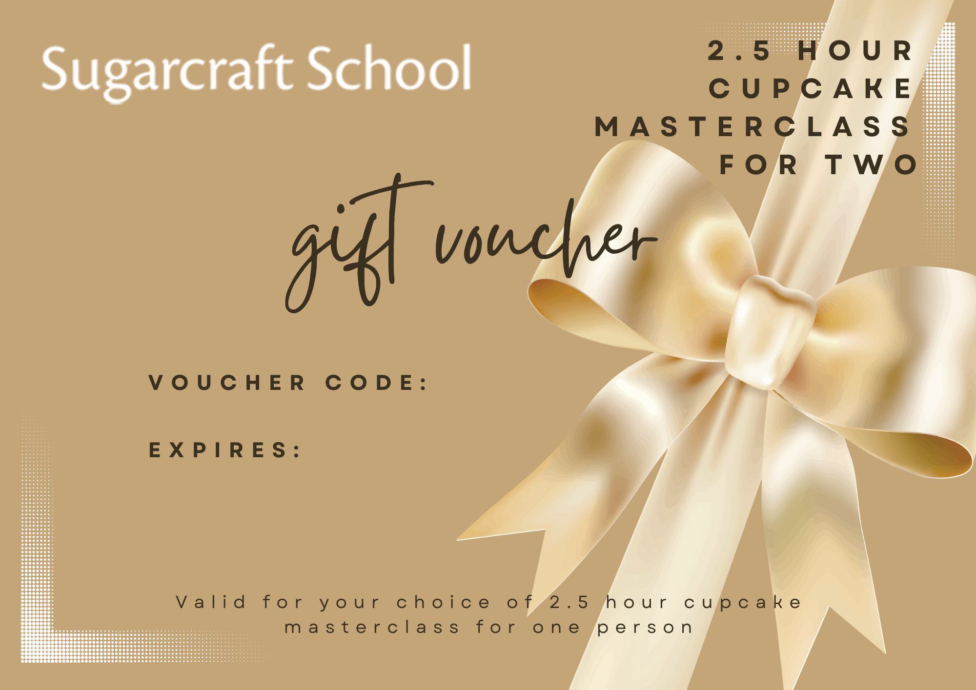 2.5 Hour Cupcake Masterclass for Two Gift Voucher