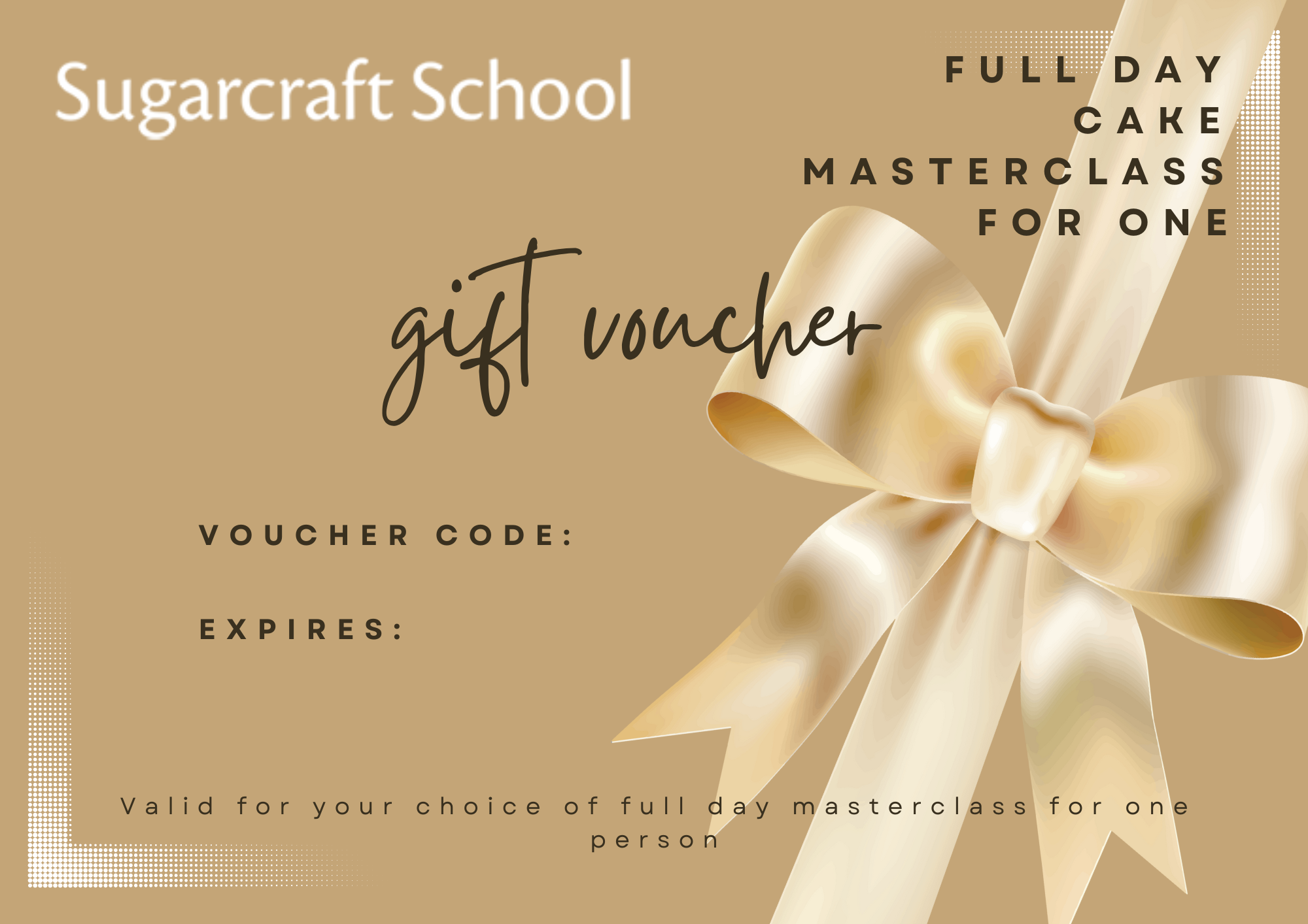 Full Day Cake Masterclass for One Gift Voucher